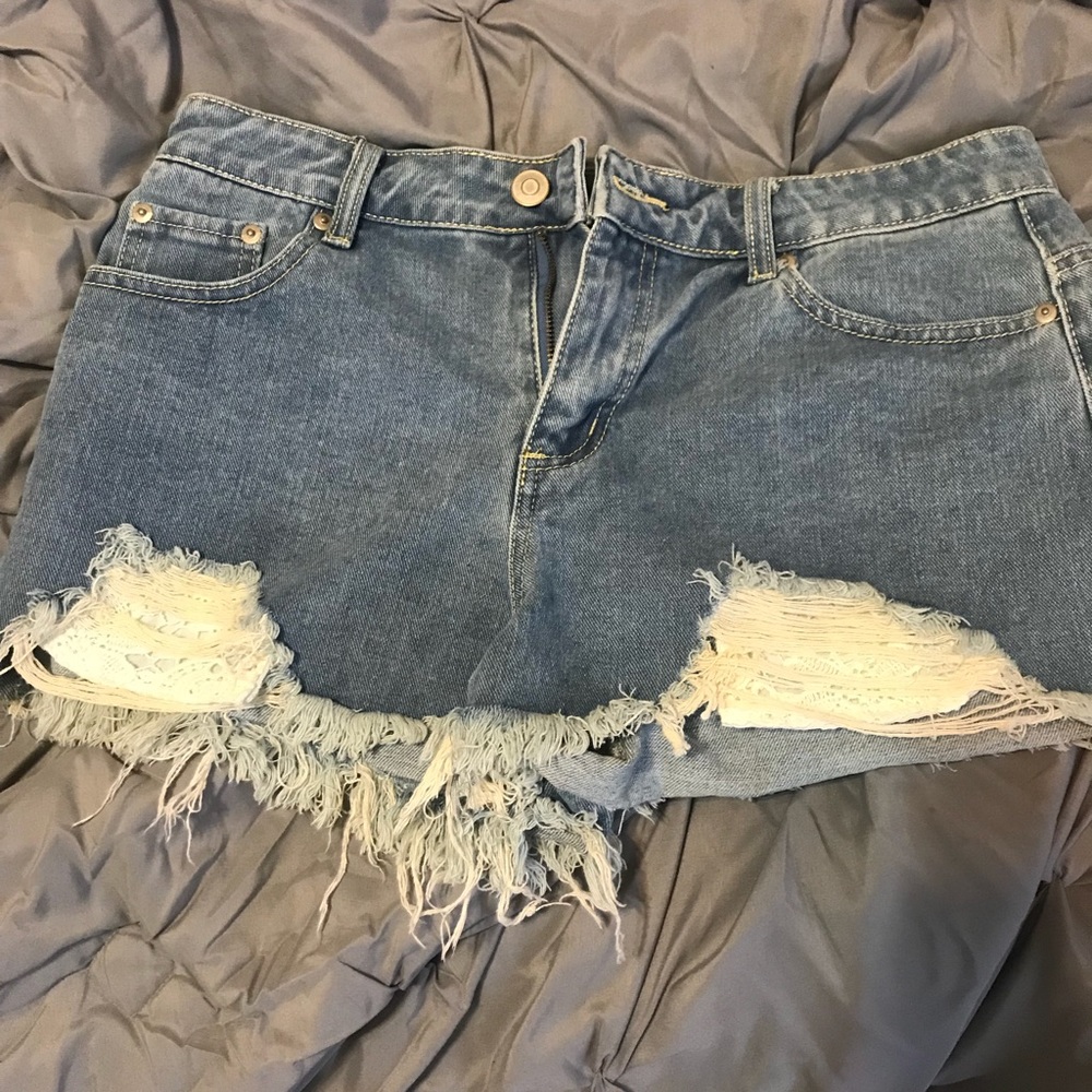 Denim shorts